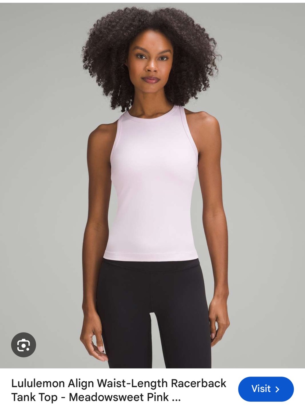 Lululemon Align Waist-Length Racerback
Tank Top - Meadowsweet Pink